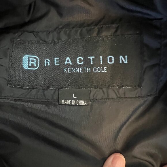 Kenneth Cole Men's Black Quarter Zip Pull Over Quilted Jacket Large - Picture 6 of 7